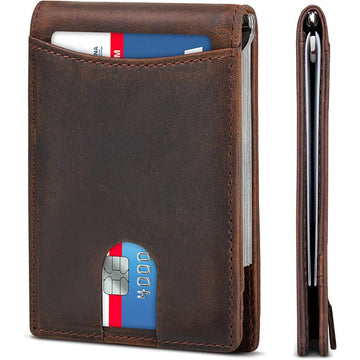 Solid Color Sleek Leather Card Holder